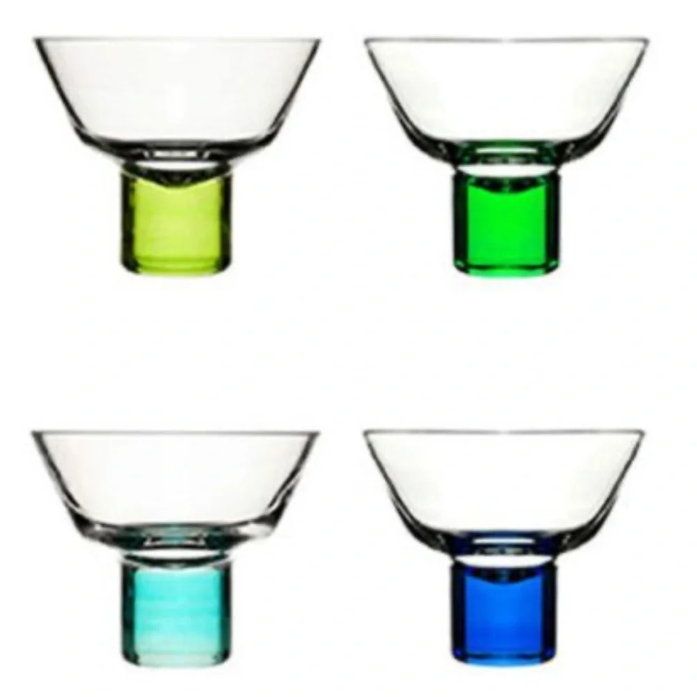 Green & Blue Martini Glasses Set of 4 - Picture 1 of 10